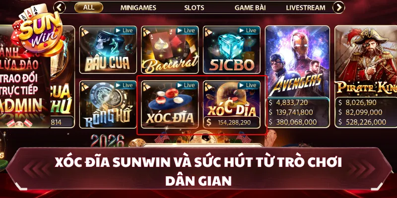 Xóc đĩa SUNWIN và sức hút từ trò chơi dân gian